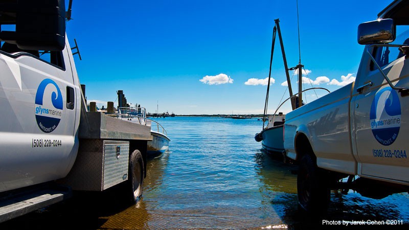 Nantucket Boat Hauling and Launching at Glyn's Marine